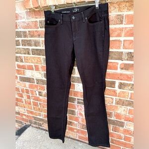 Ann Taylor Loft Black Jeans Modern Slim. Straight Leg. Woman’s Size 10